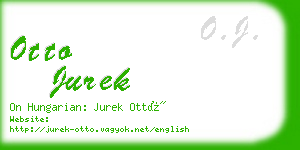 otto jurek business card